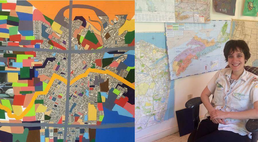 Becky Brown (’16): Painting Abstract Maps